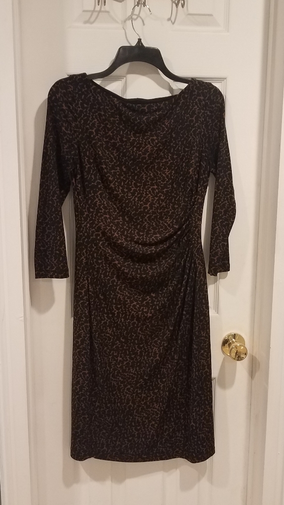 Ralph Lauren Animal Print Midi Shift Dress 4